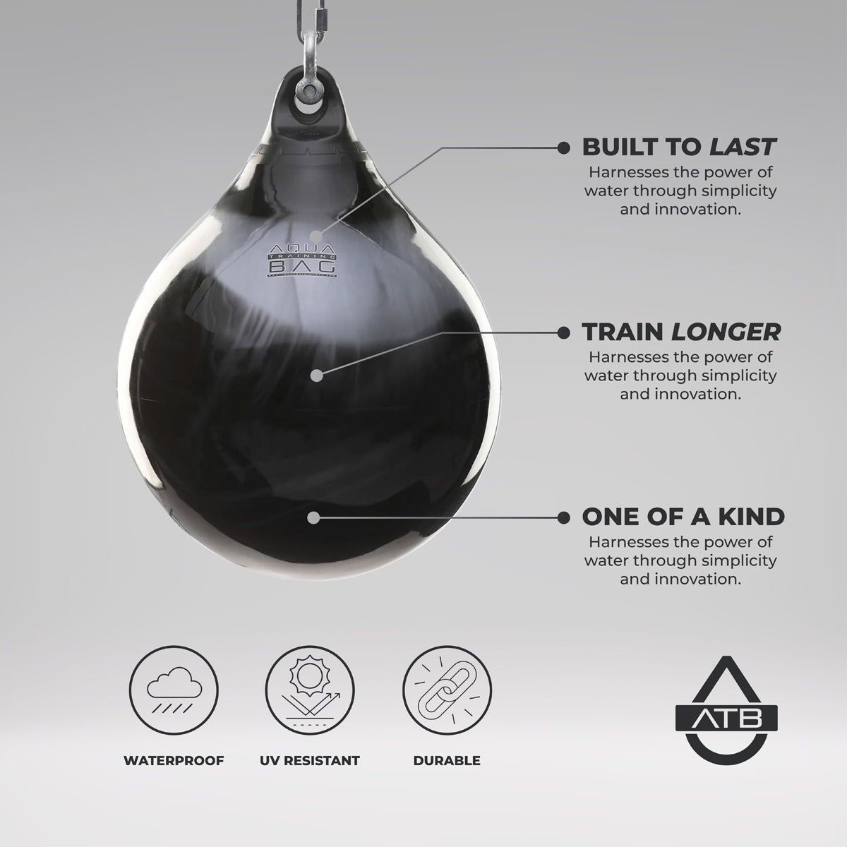 Aqua Bag 18インチ サンドバッグ 黒 120ポンド 未使用品 Aqua Punching Bag 18